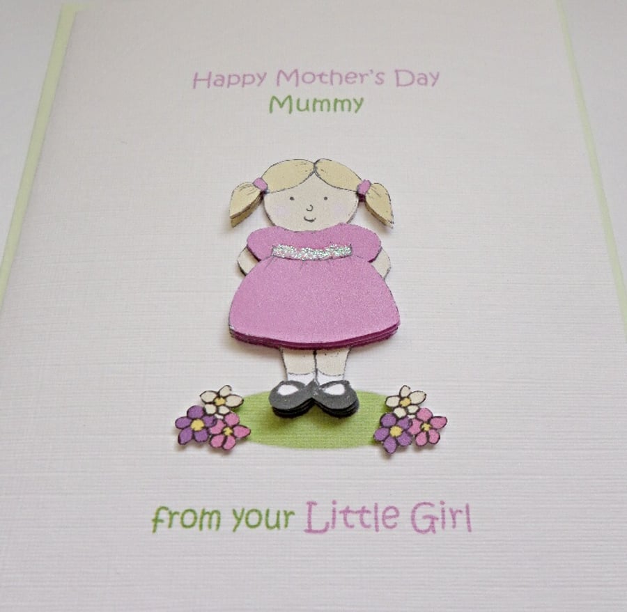 Mother's Day Mummy card from your Little Girl
