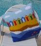 Knitting Pattern for Beach Huts Cushion.  Digital Pattern - Image 4
