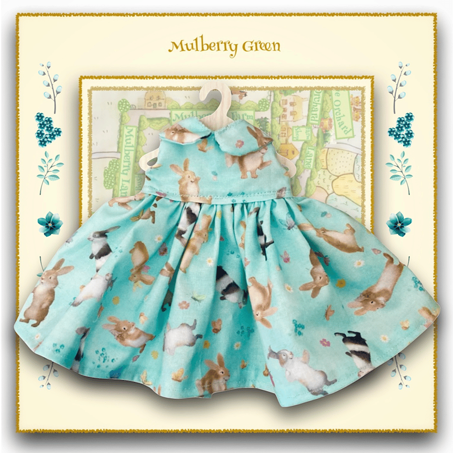 Reserved for Sharni - Turquoise Bunnies Dress