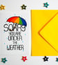 Sorry You Are Under The Weather Get Wll Soon Card, Empathy Card - Image 5
