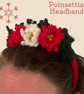 Poinsettia Headband, Christmas Flower Headband, Christmas Hairband, Headband - Image 3