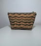 Zig-Zag Make-up Bag Handcrafted using Naturally Durable Cork Fabric