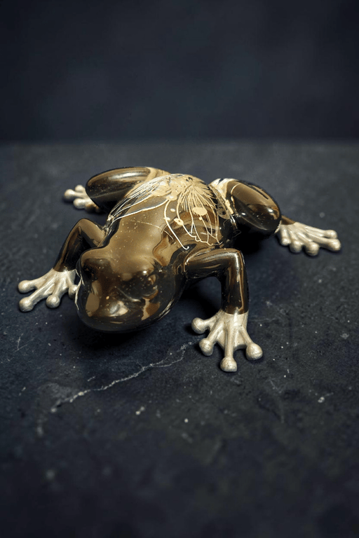 Silver Veil Frog Ornament