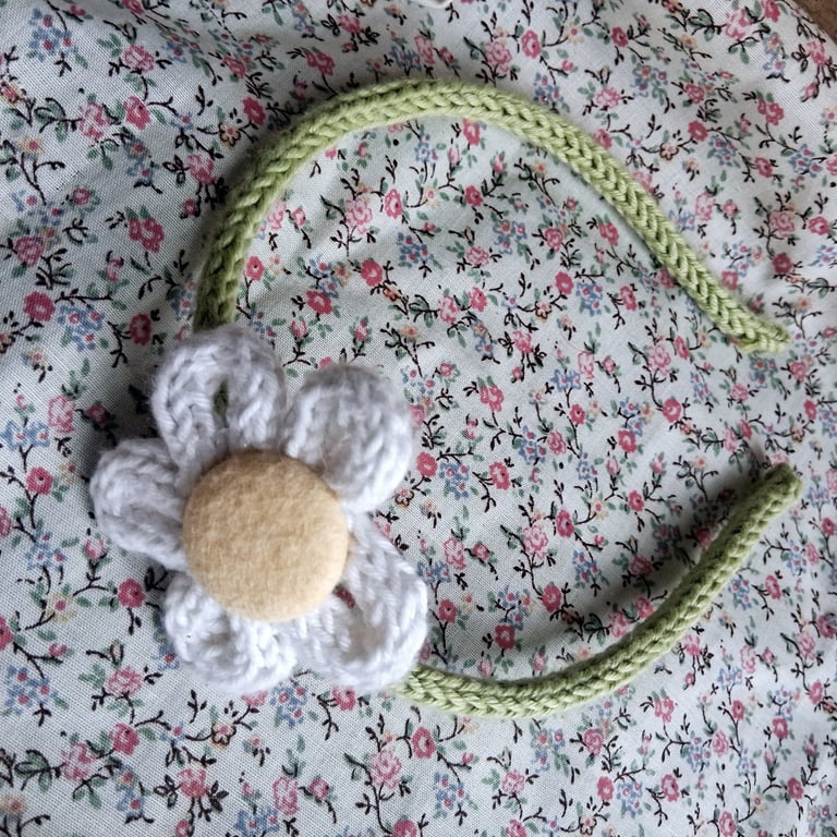 cute wool flower hairband alice band no h15