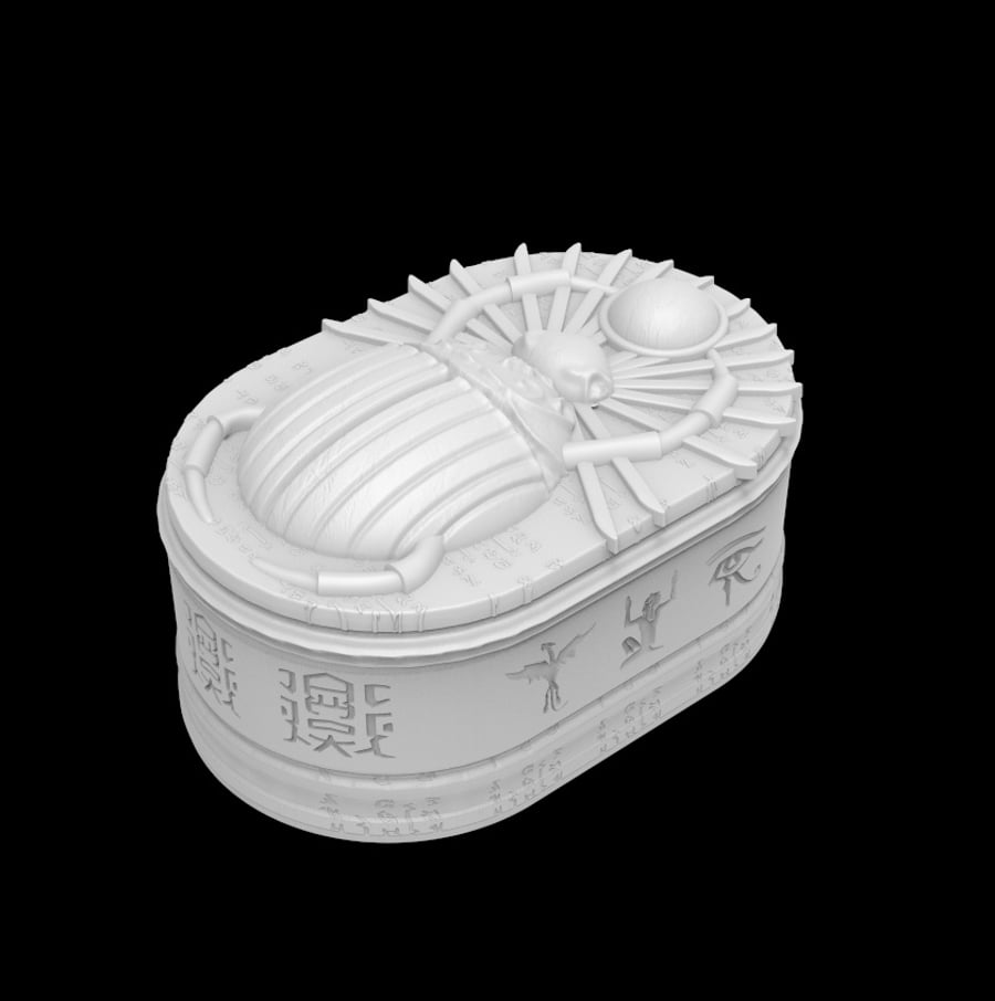 Possibly Cool Dice Towers II - Dice Box Case - Scarab - DnD Pathfinder TTRPG