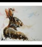 Rabbit, Original Watercolour Painting. - Image 2