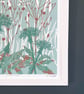 Dandelion Field Wall Art in Green and Brown, Limited Edition Screen Print - Image 2