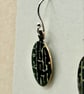 Enamel earring with sterling silver earwires - Image 2