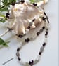Natural Ruby Red Garnet, Moonstone, Peridot Sterling Silver Necklace - Image 5