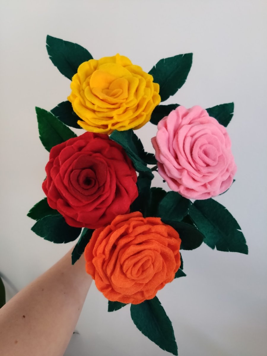 Rose Felt Flower Stem