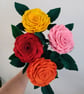Rose Felt Flower Stem - Image 1