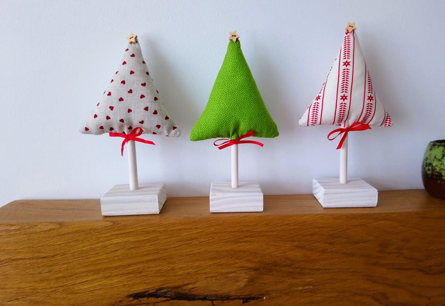 Rustic Christmas Tree Table Decorations (Single Trees)