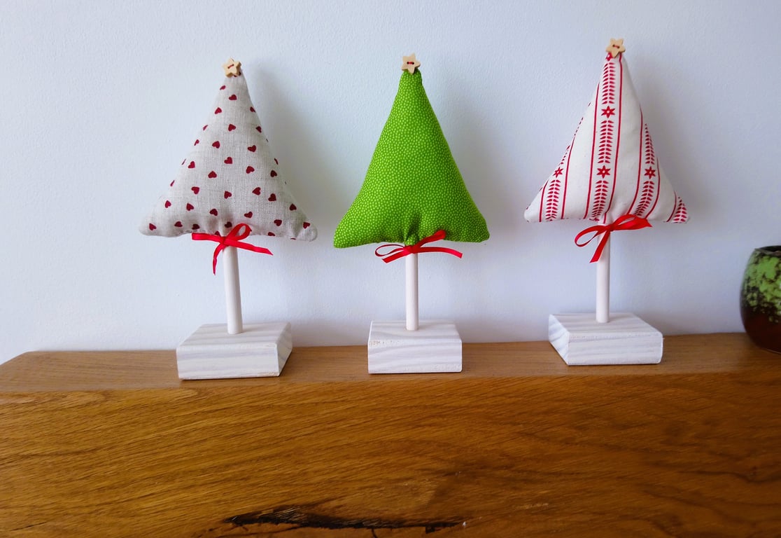 Rustic Christmas Tree Table Decorations (Single Trees)