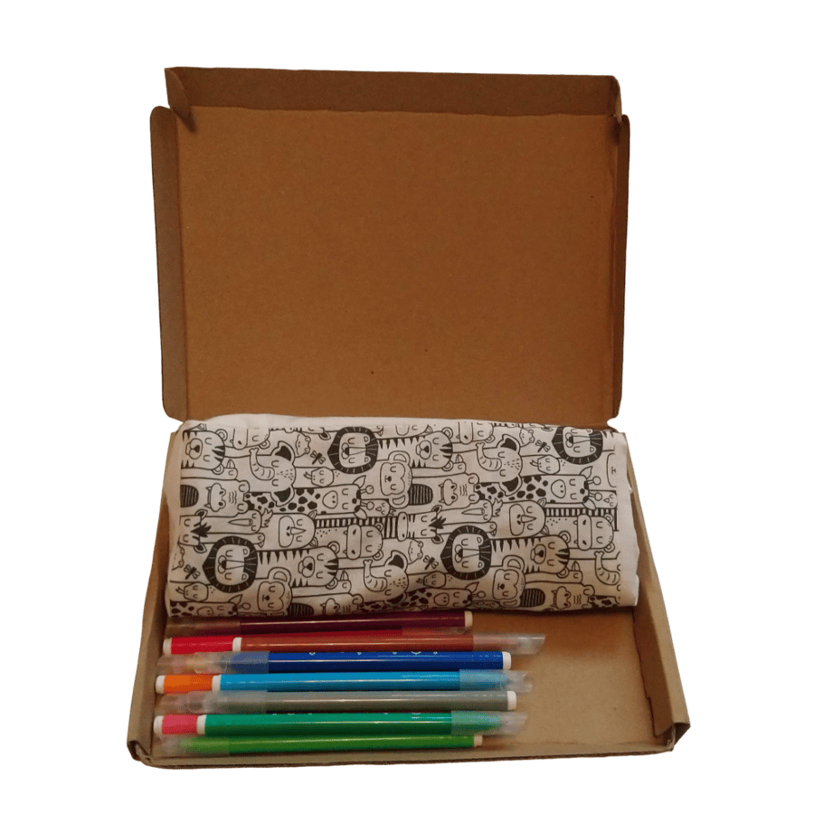 Jungle Animals Bag to Colour, Activity Set,  Letterbox Gift