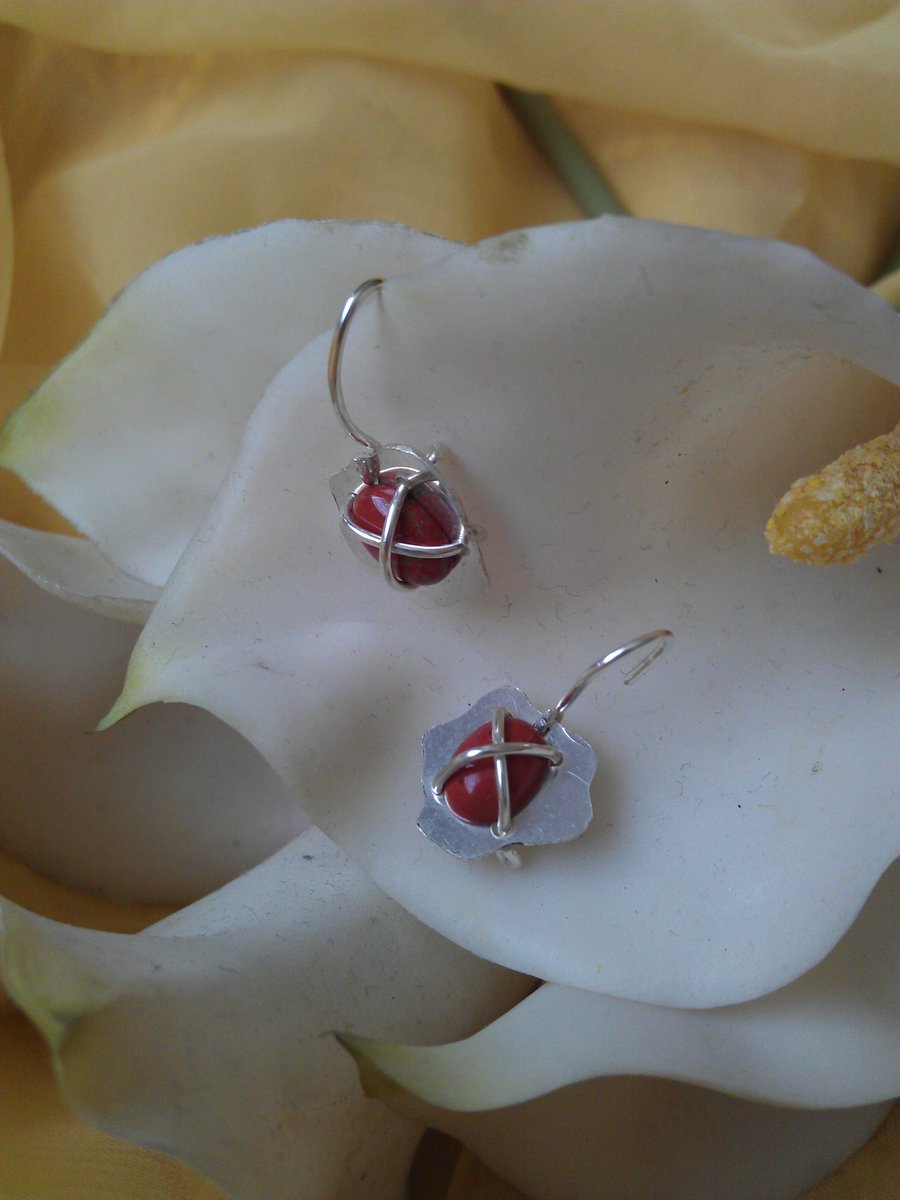 Jasper "x" earrings