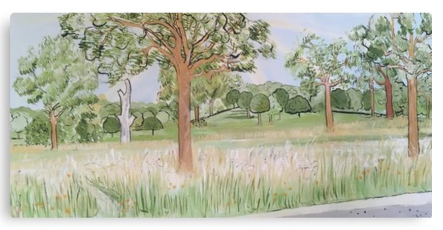 Canvas Print Taken From The Original Oil Painting ‘In Pursuit Of The Pastoral’