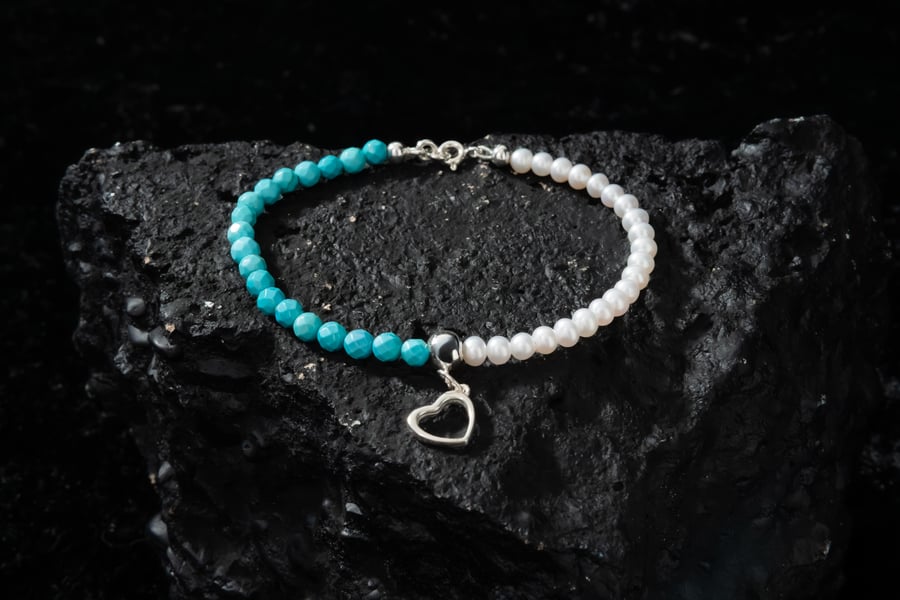 Pearl and Turquoise Bracelet