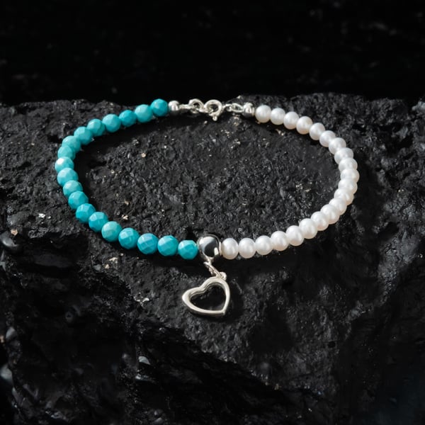 Pearl and Turquoise Bracelet