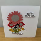 Handmade Floral Birthday Card – "Let the Day Grow Wild"