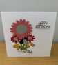 Handmade Floral Birthday Card – "Let the Day Grow Wild" - Image 1