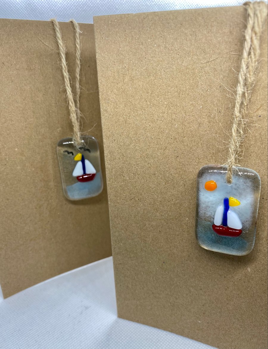 Fused glass keepsake card