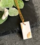 Ceramic pendant necklace - gold dotty number 2 - Image 1