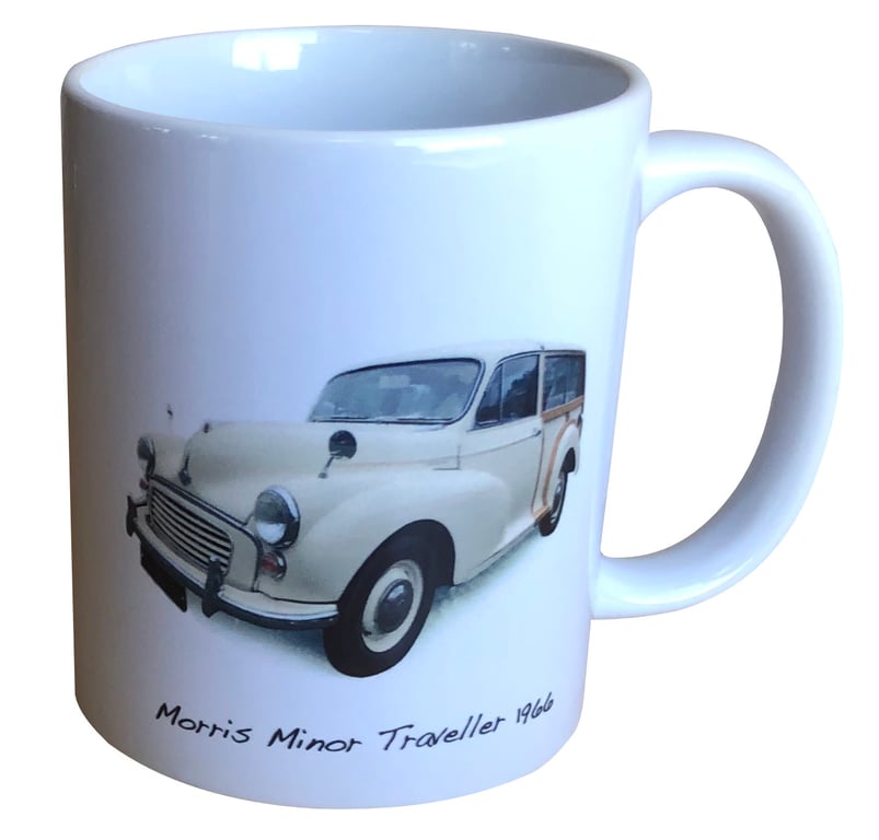 Morris Traveller 1966 (Cream) - 11oz Ceramic Mug for Classic British Car fan
