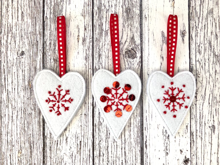 Heart & Snowflake decorations