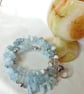 Genuine Aquamarine Chip Bracelet