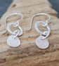 Silver Flower Hoop Drop Earrings, Handmade Silver Jewellery - Image 8
