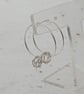 sterling silver hoop and wire earrings - jewellery handcrafted in South London - Image 2