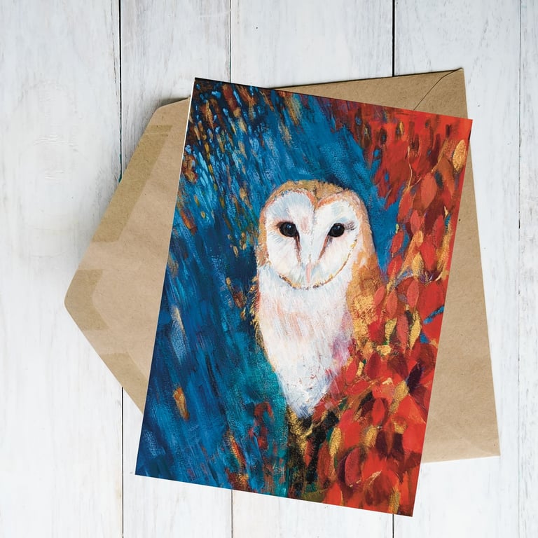 Owl Card Blank art card