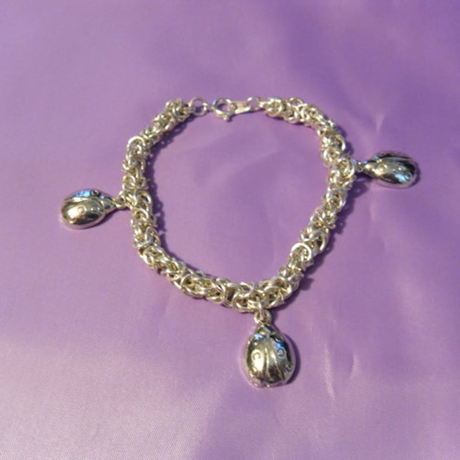 Lady Bug Idiot's Delight Chain Bracelet