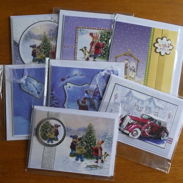 Perfectly Imperfect Pack of 7 Christmas Cards - Traditional