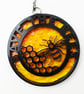 Stained Glass Save the Bees Suncatcher Hanging Window Ornament Car - Image 5
