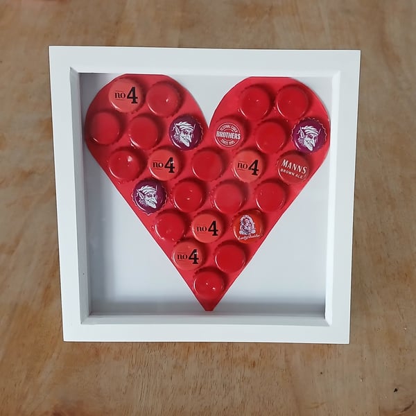 Red bottle top heart