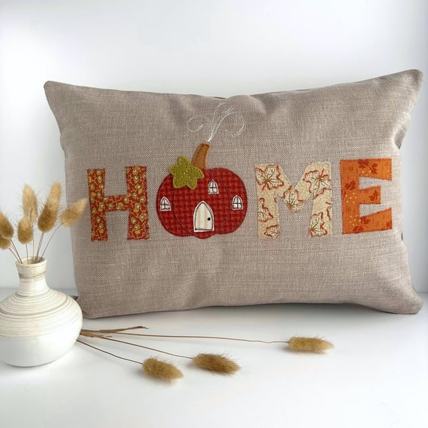 HOME Cushion with Pumpkin House