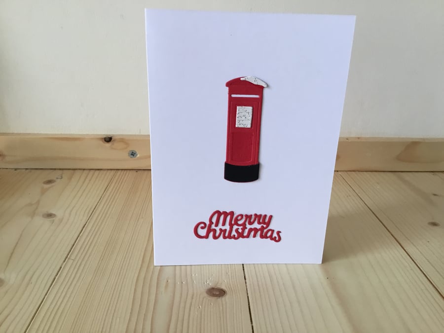 Christmas post box card. CC329