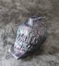 Baby Fledgling Ornament, Metallic Purple Green Little Bird Sculpture - Image 2