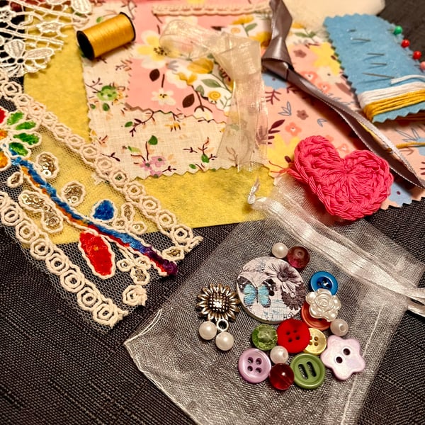 Slow Stitch Kit, Beginner’s Slow Stitch Kit, Craft Kit, Mindful Stitching Kit