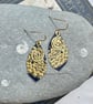 Recycled tin, brass and gold plated earrings 
