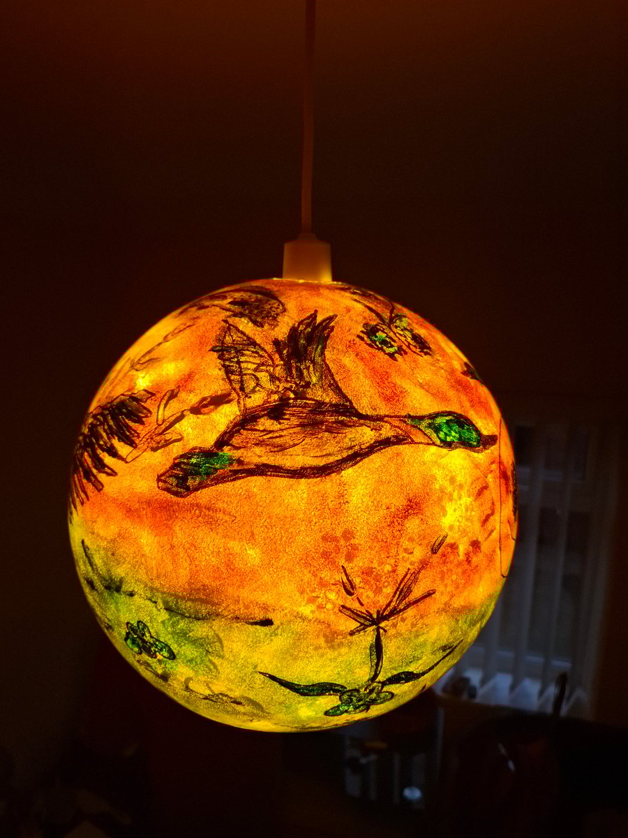 hand painted lampshade