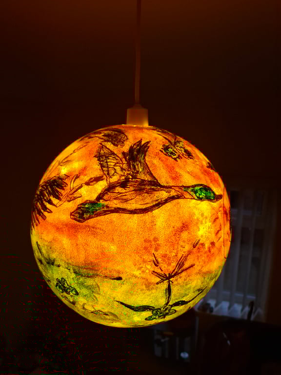hand painted lampshade