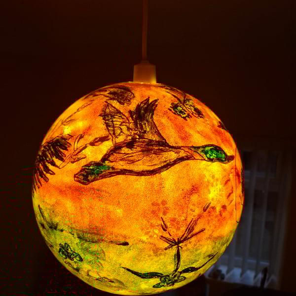 hand painted lampshade