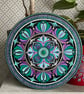 Purple-Green Mandala Wall Decor