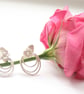 Sterling silver flower earrings, silver stud earrings, flower jewellery - Image 3