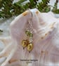 Designer Rice Pearl, Ethopian Wello Opal & Peridot Sterling Silver Earrings - Image 3
