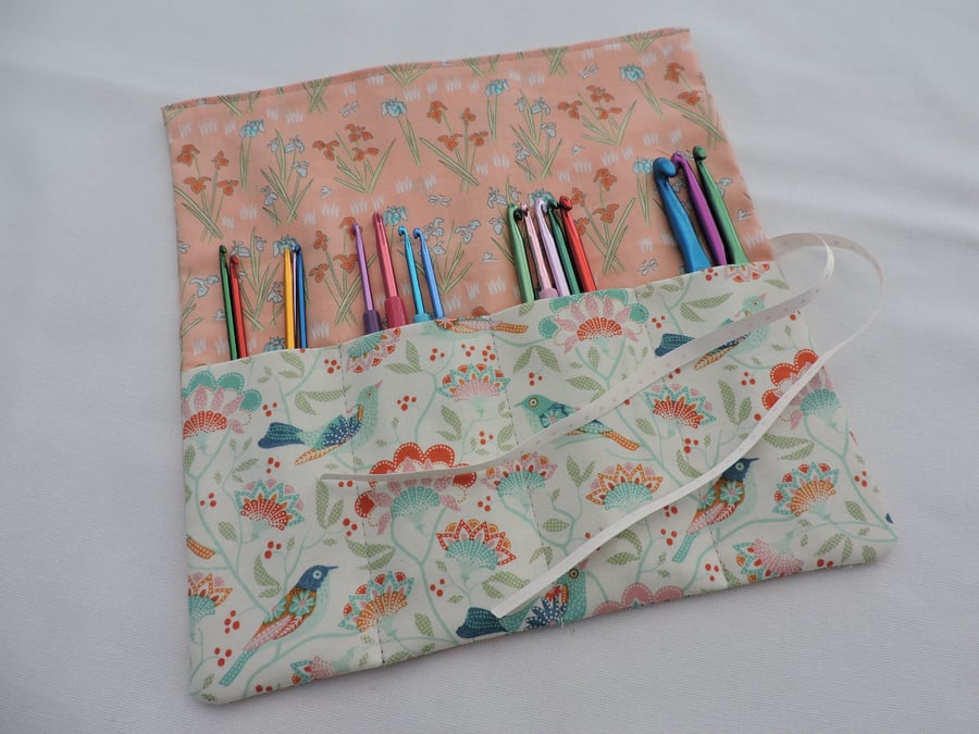 50% off Sale Crochet Hook Roll or Make up Brushes or Jewellery Tools Roll  