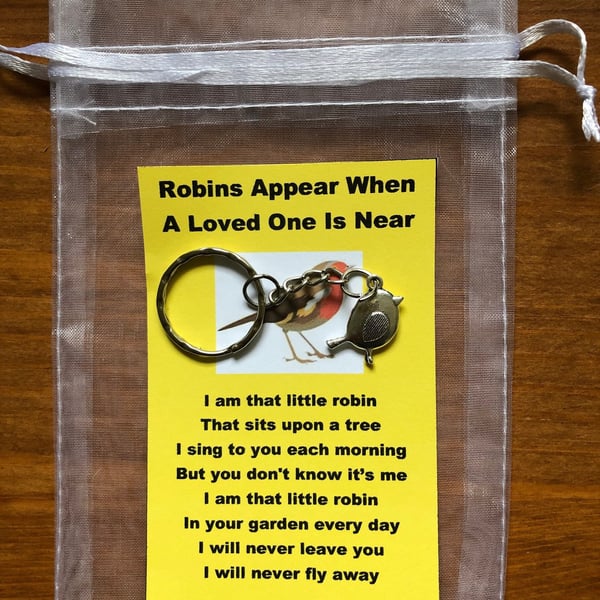 Robin In Your Pocket Keyring Robins Appear When A Loved One Is NearRobins Appear