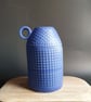 Summer Seconds - Slab built  unique flower vase bright blue - Image 2